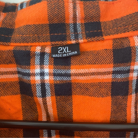 FOCO Oaklahoma State University Plaid Button Down Shirt Flannel Size 2XL Men NWT - Picture 5 of 11